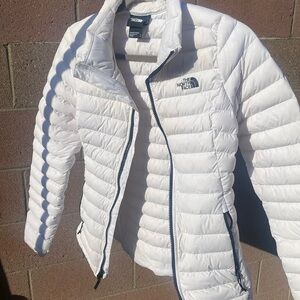 North face puffer white jacket